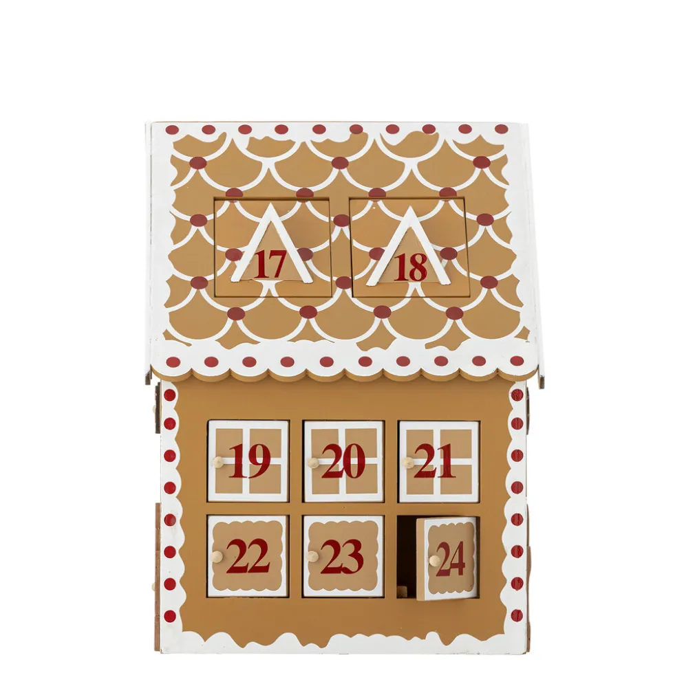 Bloomingville Adventskalender Ginnie aus MDF, Braun