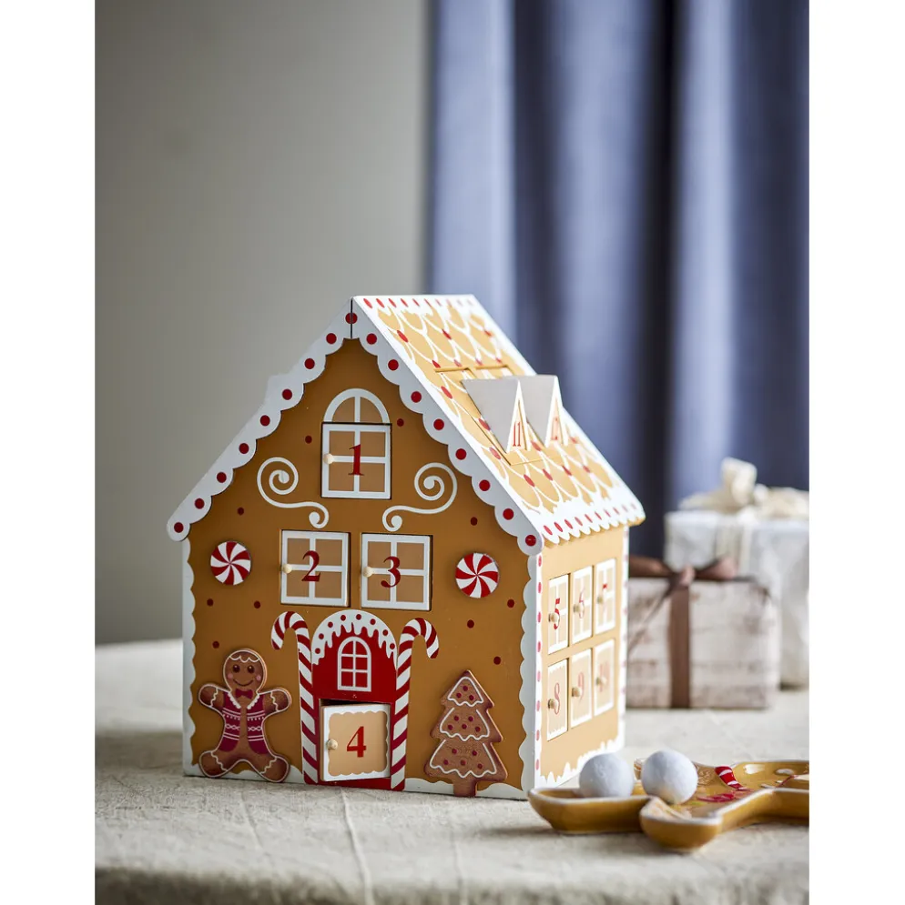 Bloomingville Adventskalender Ginnie aus MDF, Braun