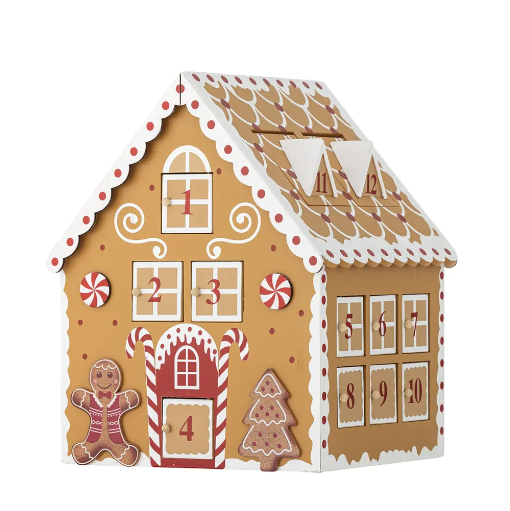 Bloomingville Adventskalender Ginnie aus MDF, Braun