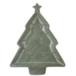 Bloomingville Alder Servierplatte Tannenbaum, Steingut