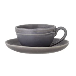 Bloomingville Cappuccinotasse mit Untertasse Raben