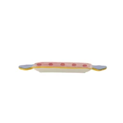 Bloomingville Caramella Servierplatte Rose aus Steingut