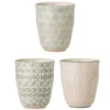 Bloomingville Cécile Becher, Rose, Steingut 3er-Set
