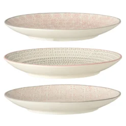 Bloomingville Cécile Teller klein, Rose, Steingut 3er-Ser