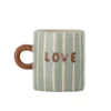 Bloomingville Cherish Becher DAD aus Steingut, Blau – Handbemalt