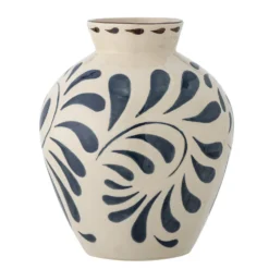Bloomingville Heikki Vase blau, Steingut