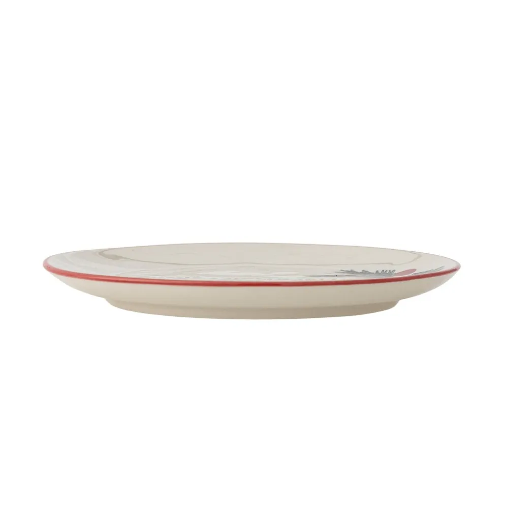 Bloomingville Jovida Weihnachts-Teller 4er-Set aus Steingut Ø 16 cm
