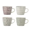 Bloomingville Karine Becher Set, Bunt, Steingut, 380 ml