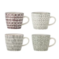 Bloomingville Karine Becher Set, Bunt, Steingut, 380 ml