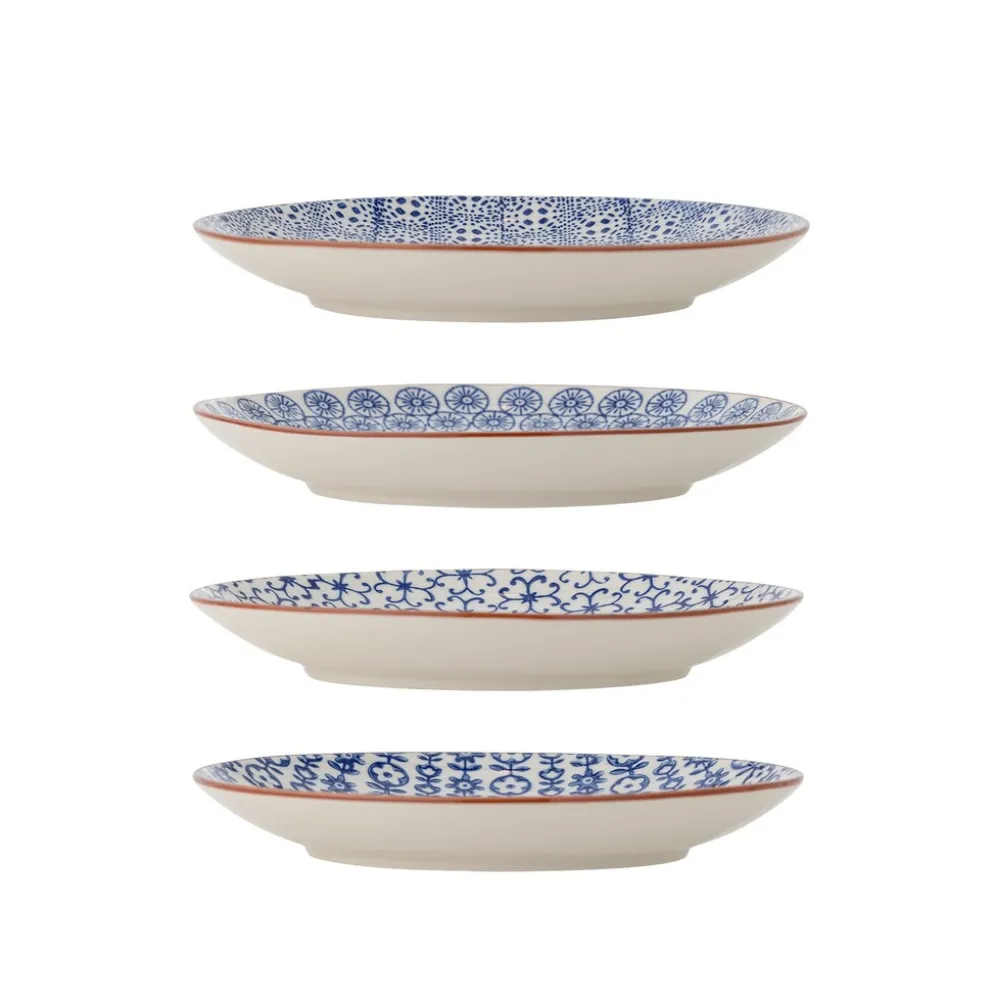 Bloomingville Karine Dessert-Teller-Set, Blau – Ø 20 cm
