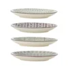 Bloomingville Karine Dessert Teller 4er-Set, Bunt, Steingut