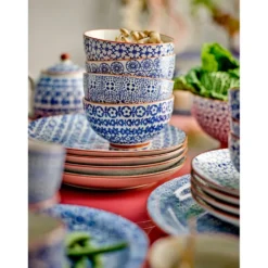 Bloomingville Karine Schale, Blau 4er Set