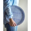 Bloomingville Karine Servierplatte Ø 35 cm aus blauem Steingut
