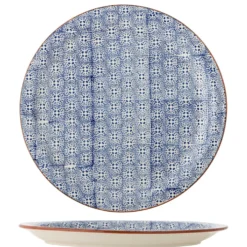 Bloomingville Karine Servierplatte Ø 35 cm aus blauem Steingut