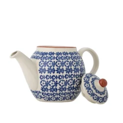 Bloomingville Karine Teekanne aus blauem Steingut