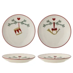 Bloomingville Kleine Weihnachtsteller Yule 2er