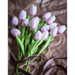 Bloomingville Künstlicher Tulpenstrauß Tulip in Weiß