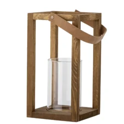 Bloomingville Laterne mit Glas Lyra, Kiefer