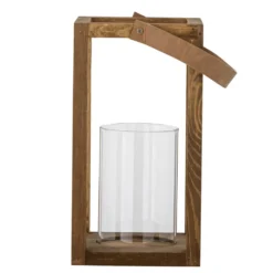 Bloomingville Laterne mit Glas Lyra, Kiefer