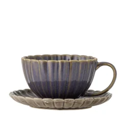 Bloomingville Latina Tasse mit Untertasse, Steingut