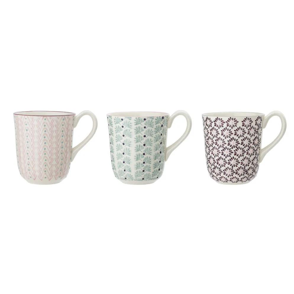 Bloomingville Maya Becher, Steingut, 3er Set