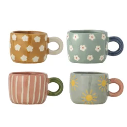 Bloomingville Nini Tasse aus Steingut, 4er Multipack