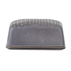Bloomingville Raben Butterdose, Grau, Steingut