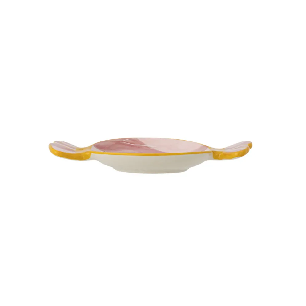 Bloomingville Servierplatte Caramella aus Steingut Rosa