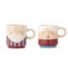 Bloomingville Weihnachtliche Steingut-Tassen Granny Rot 2er-Set