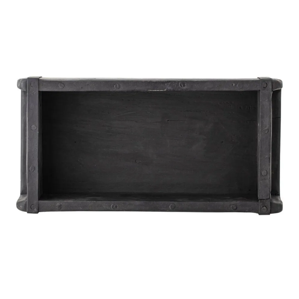 Bloomingville Ziegelform Black Box recyceltes Holz