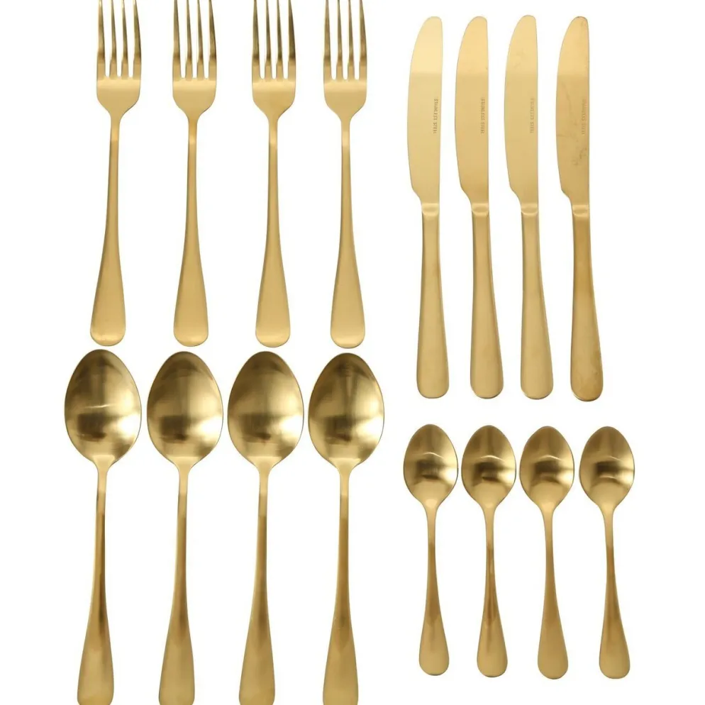 Boltze Besteckset Landlord 16 teilig gold