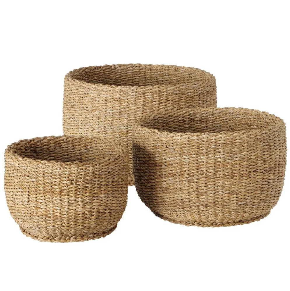 Boltze 3er Set Korb Sophy aus Seegras