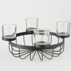 Boltze 2er Set Schale mit Kerzenhalter Jonna