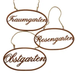 Boltze 3er Set Schild Traumgarten