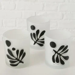 Boltze 2er Set Teelichtglas Matty