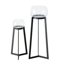 Boltze 2er Set Windlicht Sola mit Ständer