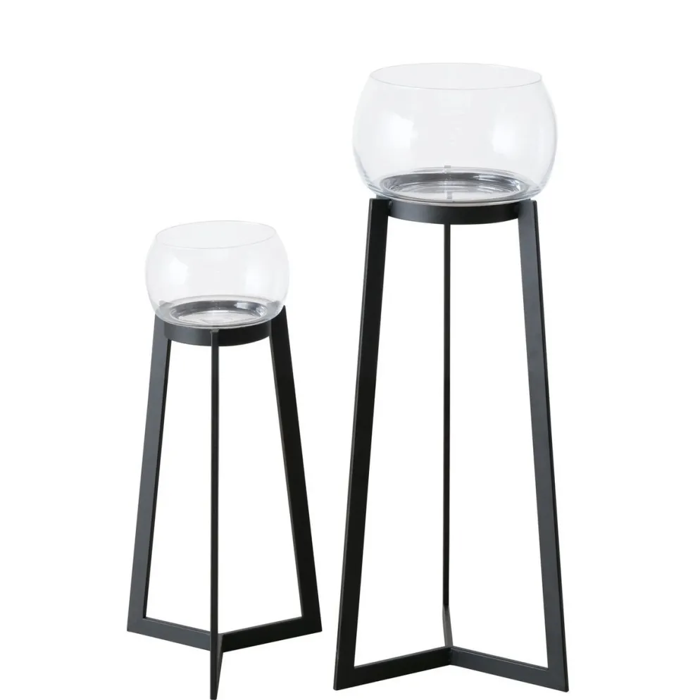 Boltze 2er Set Windlicht Sola mit Ständer