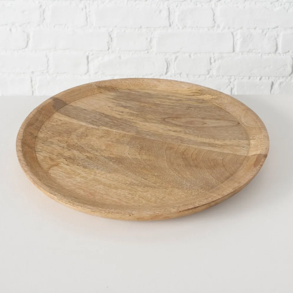 Boltze Holz Teller Tablett Maino 2-teilig