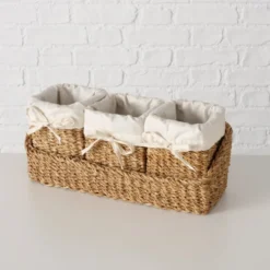 Boltze Kleines Körbe Set Sophy aus Seegras, 4 tlg.
