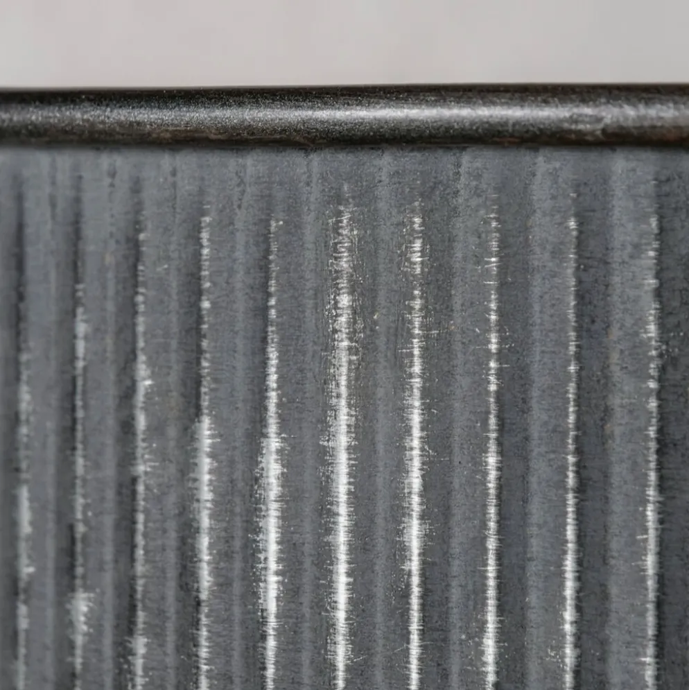 Boltze Metall Übertopf Bionda flach, 3er Set