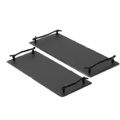 Boltze Schiefer Tablett Stonka 2er Set