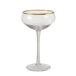Boltze Sektglas Sofia flach, mit Goldrand