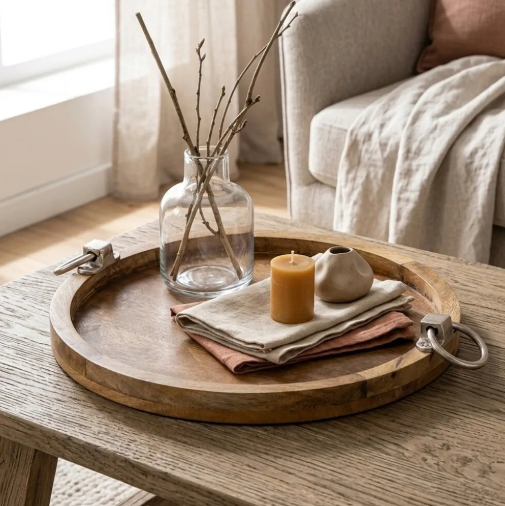 Boltze Tablett Ringa Mangoholz
