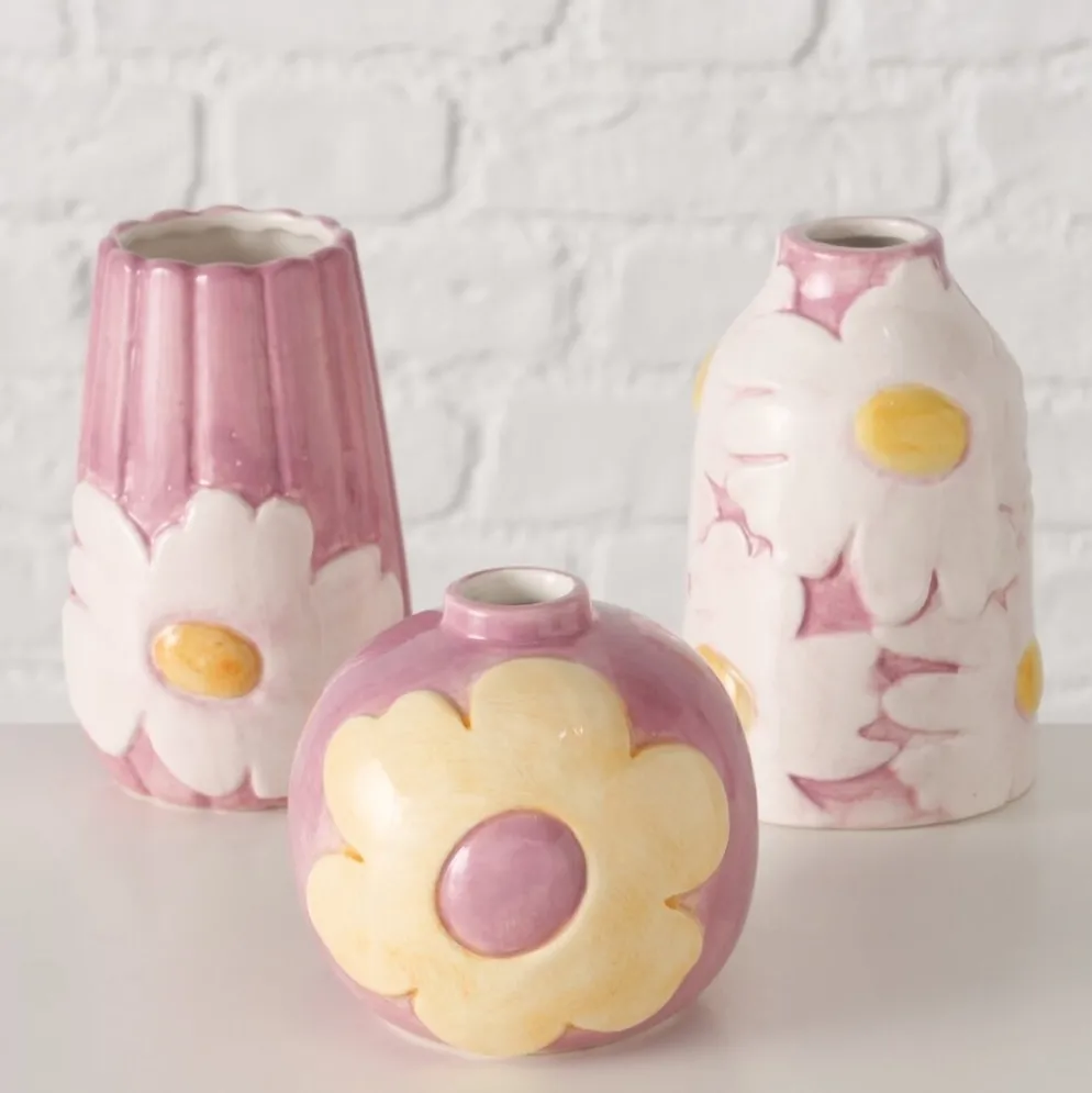 Boltze Vase Flores, 3er Set