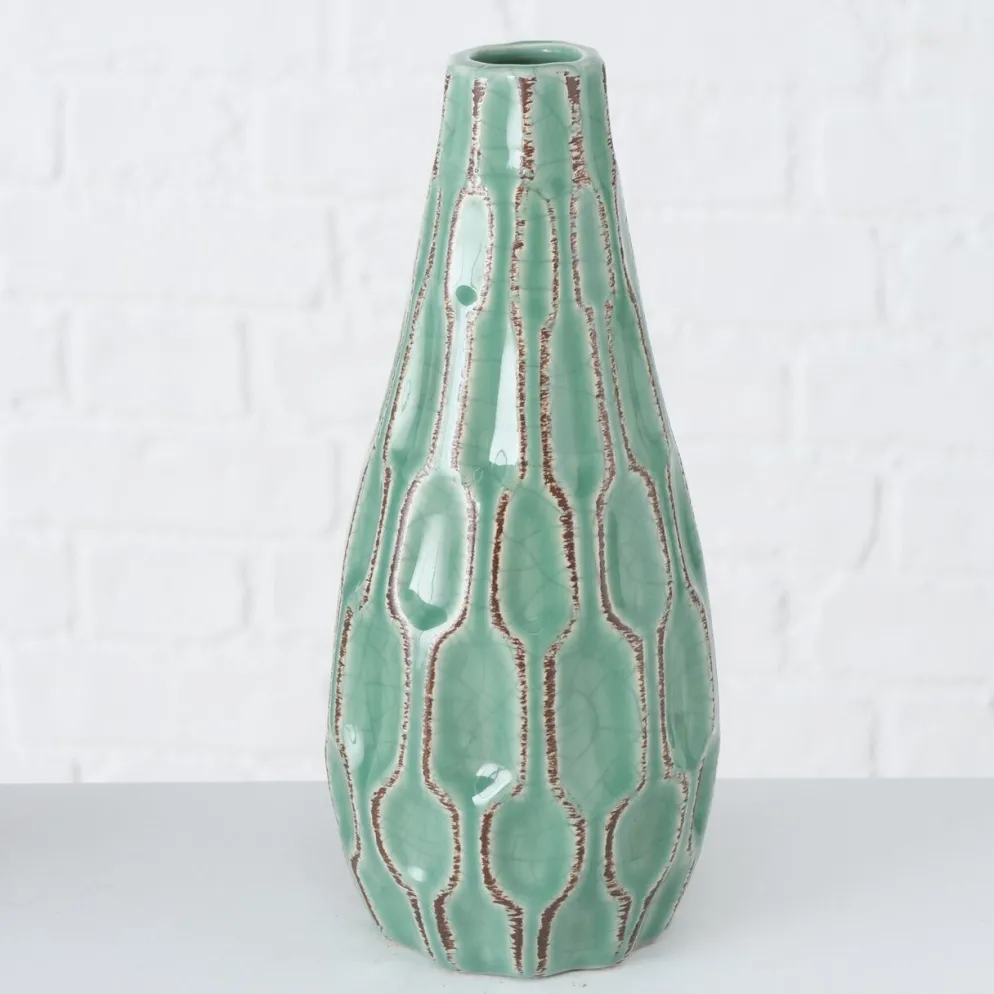 Boltze Vase Lenja 2er Set grün