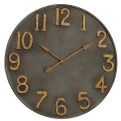 Boltze Wanduhr Lincoln Antikgold Dunkelgrau
