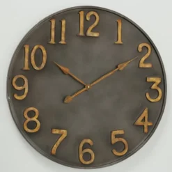 Boltze Wanduhr Lincoln Antikgold Dunkelgrau