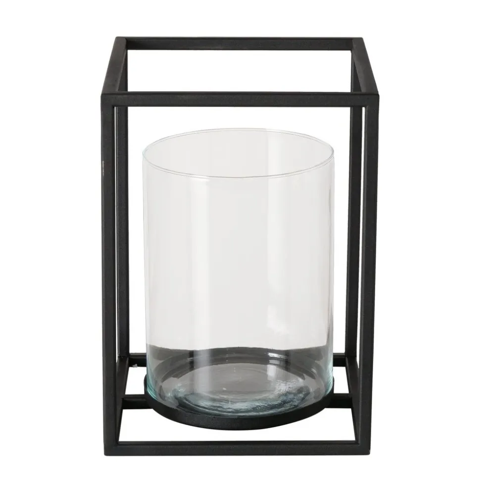 Boltze Windlicht Quantum Metall, Glas