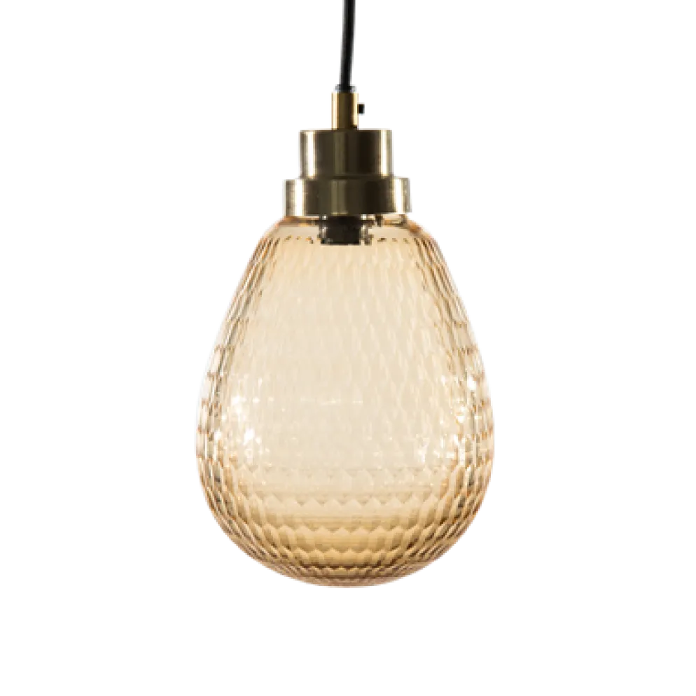 byRoom Bernsteinlampe mit goldener Fassung