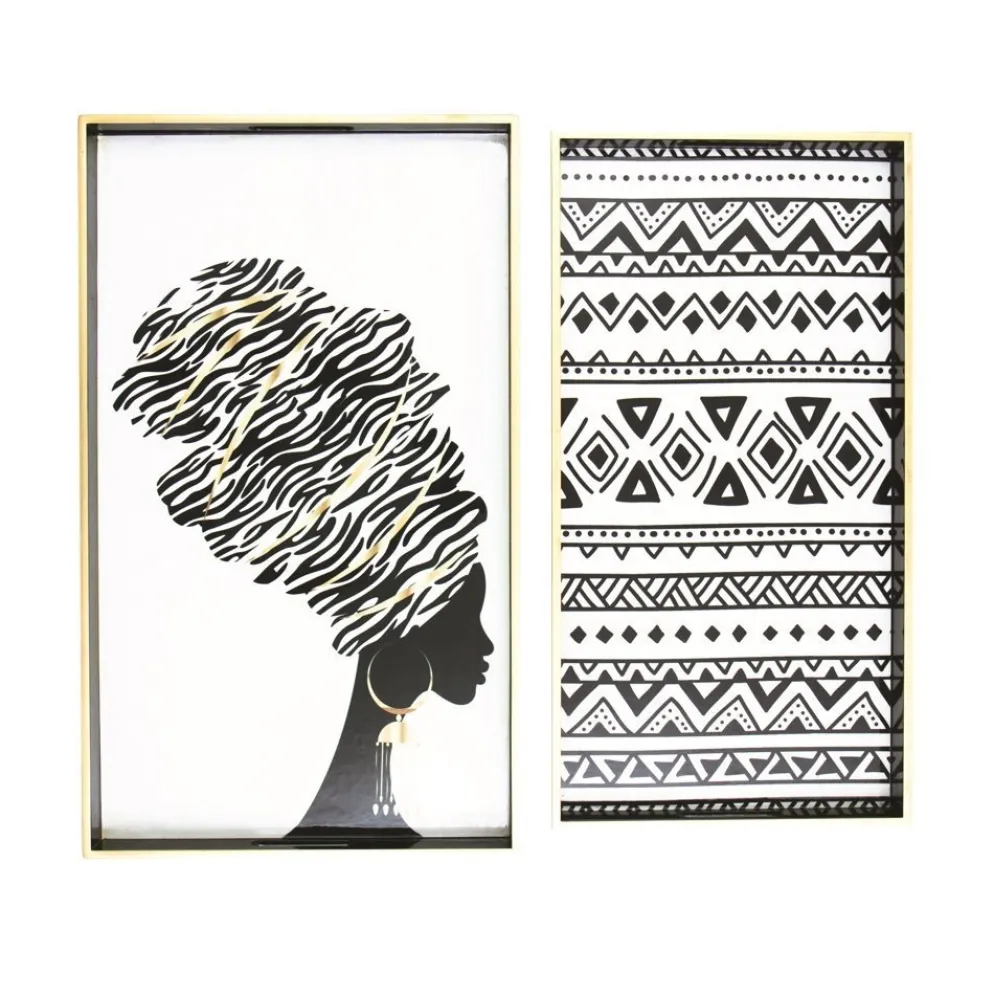 byRoom Tablett 2er Set African
